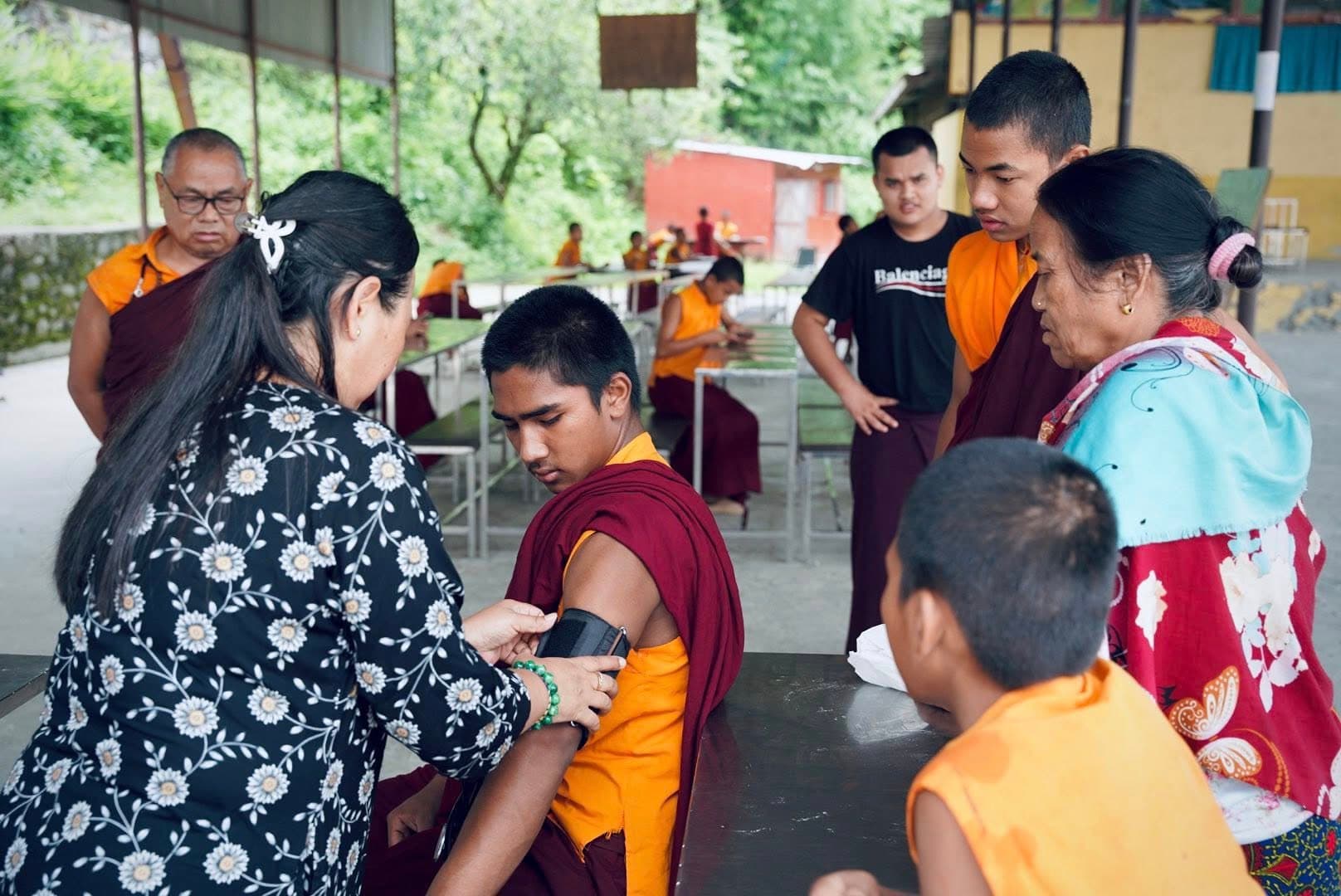 Monks medical checkup